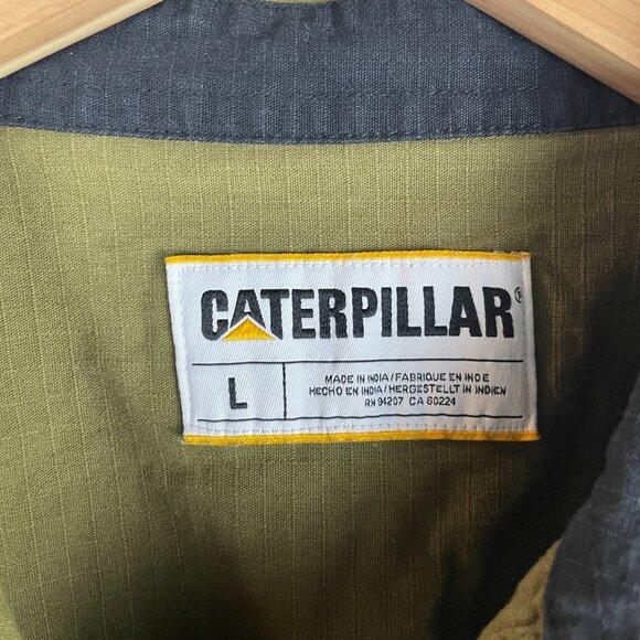 CAT Utility Long Sleeve Shirt - Olive Green - Size L - Picture 6 of 8